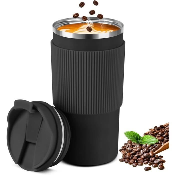 Mug Isotherme 450 Ml Tasse à Café en Acier Inoxydable - Étanches Tasse  Isotherme Avec Couvercle Thermos Café pour Cafe - Noir - Cdiscount Maison
