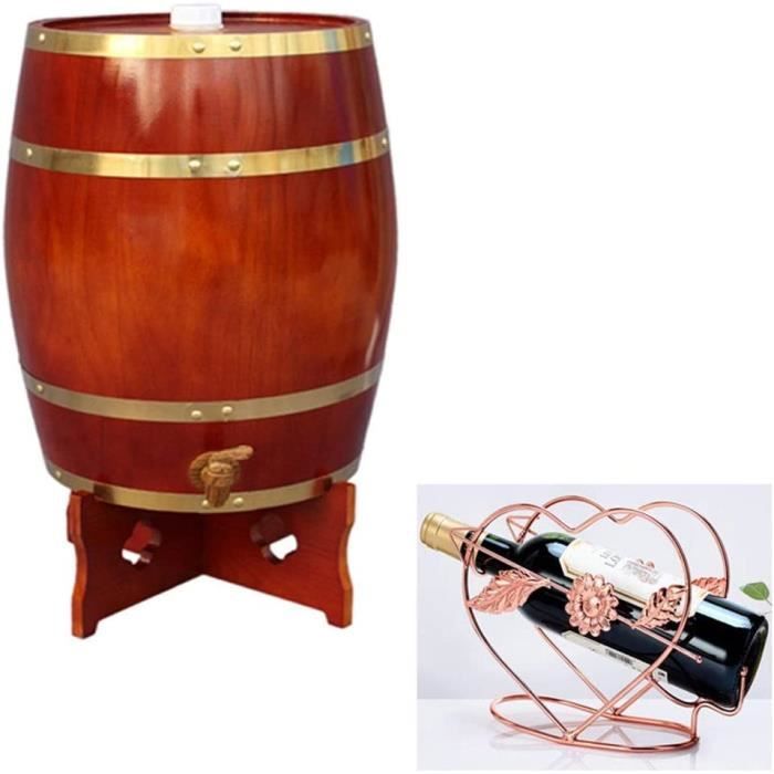 Tonneau de vin Barils en chêne, 5L Fûts de vin de chêne avec Doublure de Papier d'aluminium