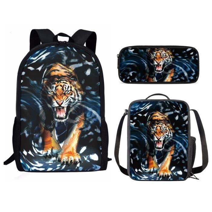 Sac à dos - FINDPITAYA - Tigre - Imperméable - 30x15x40cm - Pour garçons en primaire