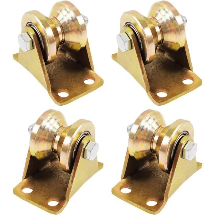 Kit De 8 Poulies De Renvoi En Acier Inoxydable 304 - 4 Poulies M15 + 4 Mousquetons M4 - Pour Cordes Et Câbles Jusqu'à 6,7mm - 4