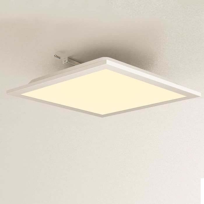 2 Panneaux LED 62x62 Cm Pour Plafond - 40W, 4000 Lm, Choix De Blanc Chaud/neutre/froid