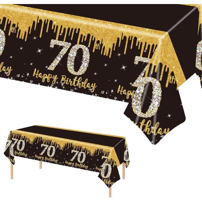 3 Pièces Nappe Anniversaire Irisée, 137 X 274 Cm Nappe Rectangulaire