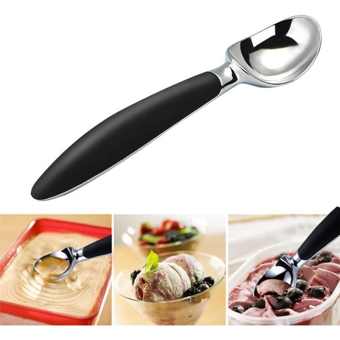 Cuillère à Glace Professionnelle En Métal - Poignée Confortable, Démoulage Facile, Lavable Au Lave-Vaisselle
