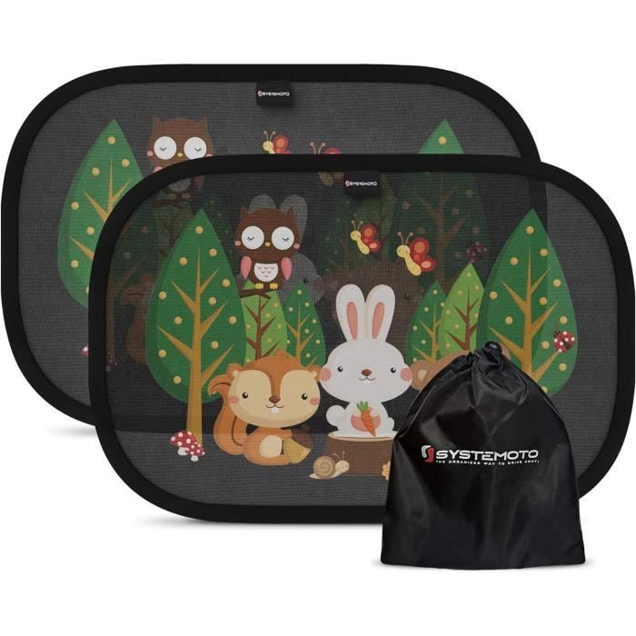 Lovabear Pare Soleil Voiture Bébé Electrostatique – Auto-Adhésifs Sans Ventouses, 2 Rideaux