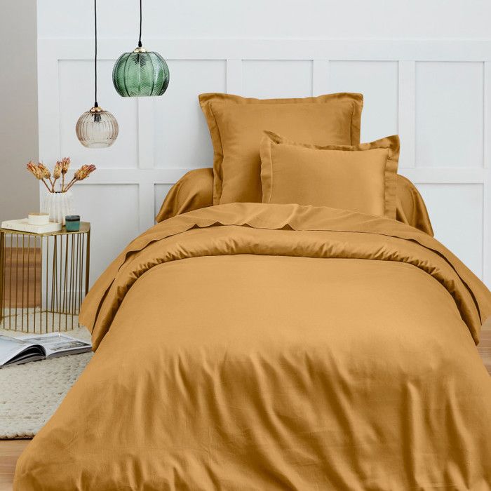 Housse de couette 140 x 200 cm Prémium pour lit 1 place - Prémium Miel