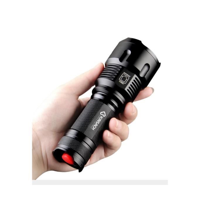 Lampe de poche DEL Lampe de poche tactique militaire 18650 Grade petite poche lumière chaude