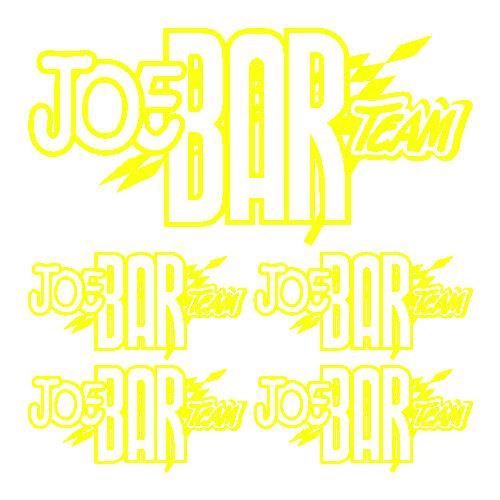 Kit stickers joe bar team Ref SPON066 Jaune Flash Cdiscount Auto