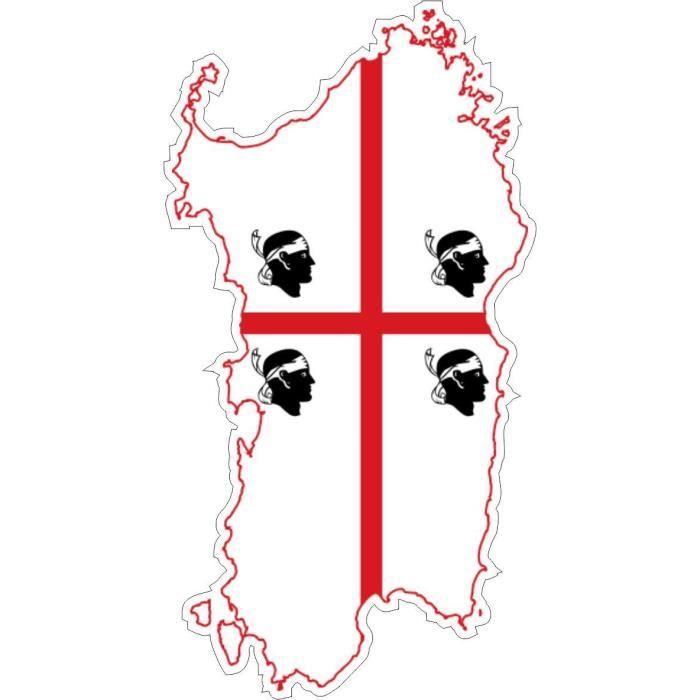 images Sardaigne Drapeau autocollant sticker voiture drapeau sardaigne