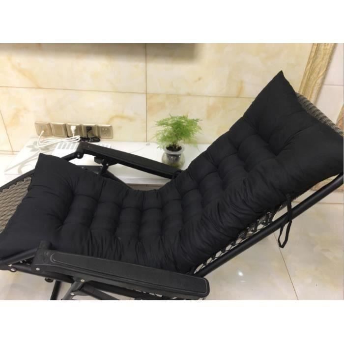 Coussin De Chaise Coussin Matelas Pour Chaise Fauteuil Transat De Jardin Terrasse Noir Achat Vente Chaise Longue Coussin De Chaise Coussin Mate Cdiscount