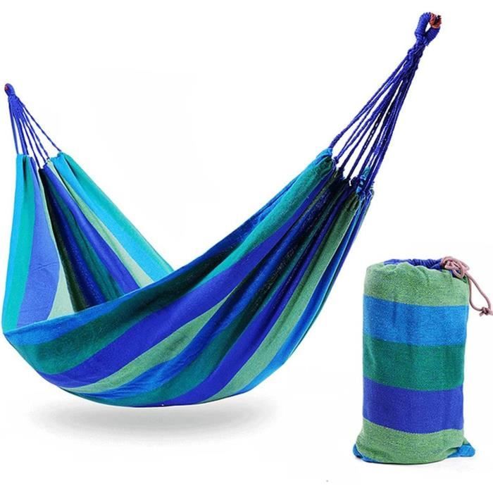 Hamac de jardin ultra-léger portable - Blue - Charge jusqu'à 200 kg