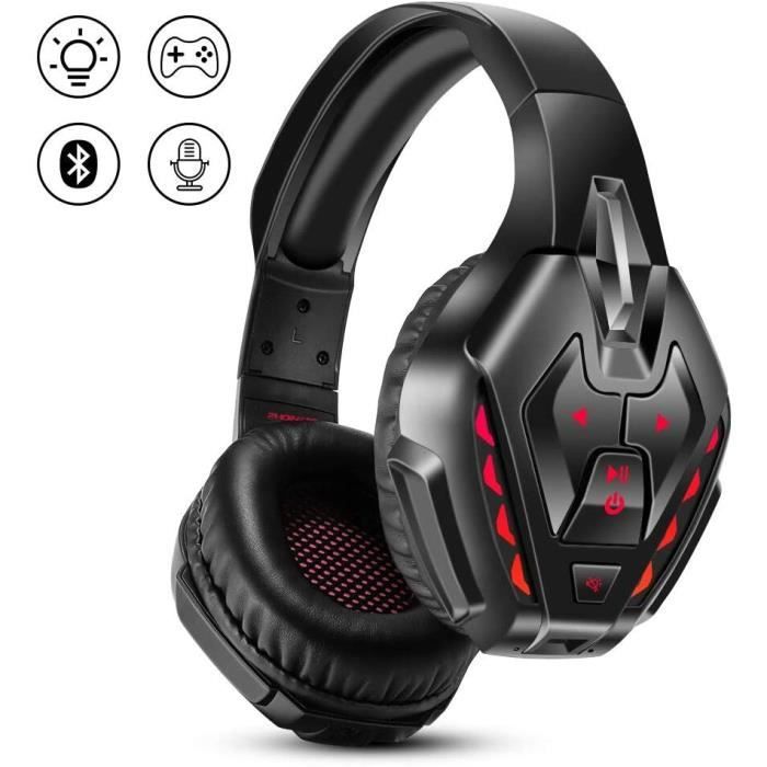 PHOINIKAS Casque de Jeu PS4, Casque Gaming Filaire pour Xbox One, PC, Casque  de Musique sans Fil Bluetooth avec Microphone Antibruit - Cdiscount TV Son  Photo