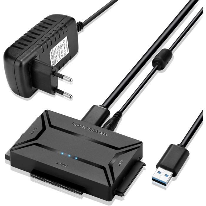 Adaptateur USB 3.0 vers IDE SATA,Cable USB 1m pour 2.5\