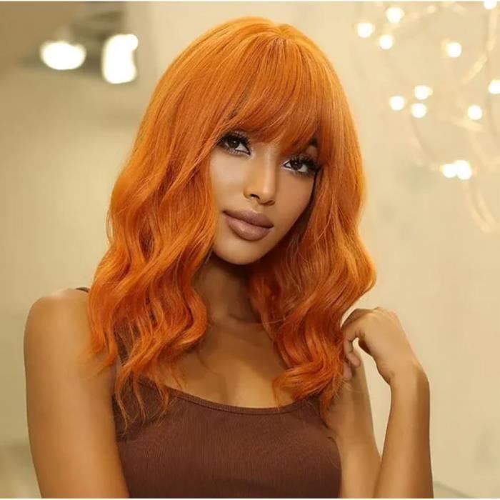 Perruque femme 2025 orange