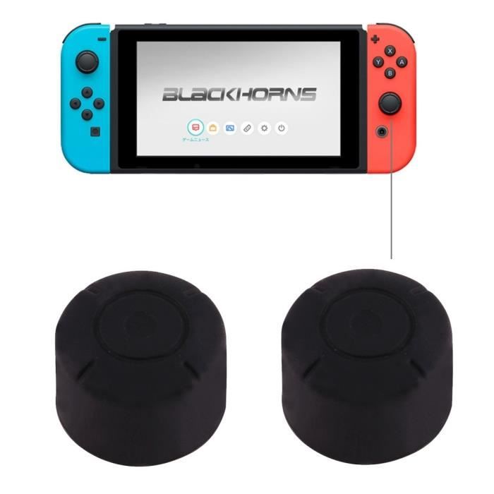 2 Pièces Housse de protection boutons pour Nintendo Switch Noir