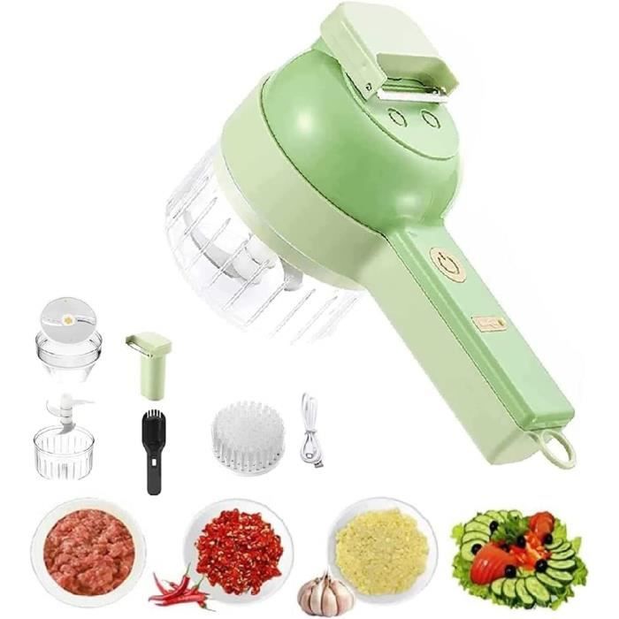 4 In 1 Electric Vegetable Cutter Set Portable Mini Wireless Food