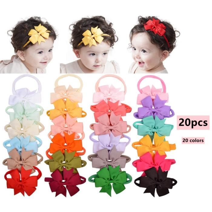 Bandeaux Bebe Fille Ruban Gros Grain Cheveux Enfant Serre Tete Noue Bowknot Bandeau Cheveux Elastique Pour Nouveau Nes Garcon pcs Cdiscount Au Quotidien