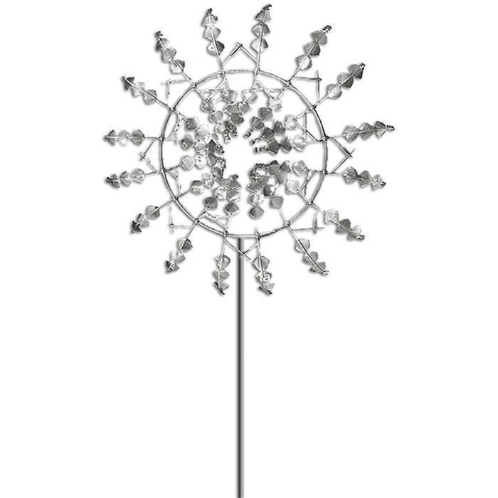 Moulin à Vent En Métal Multicolore - ICARE - Flower Duett - Blanc