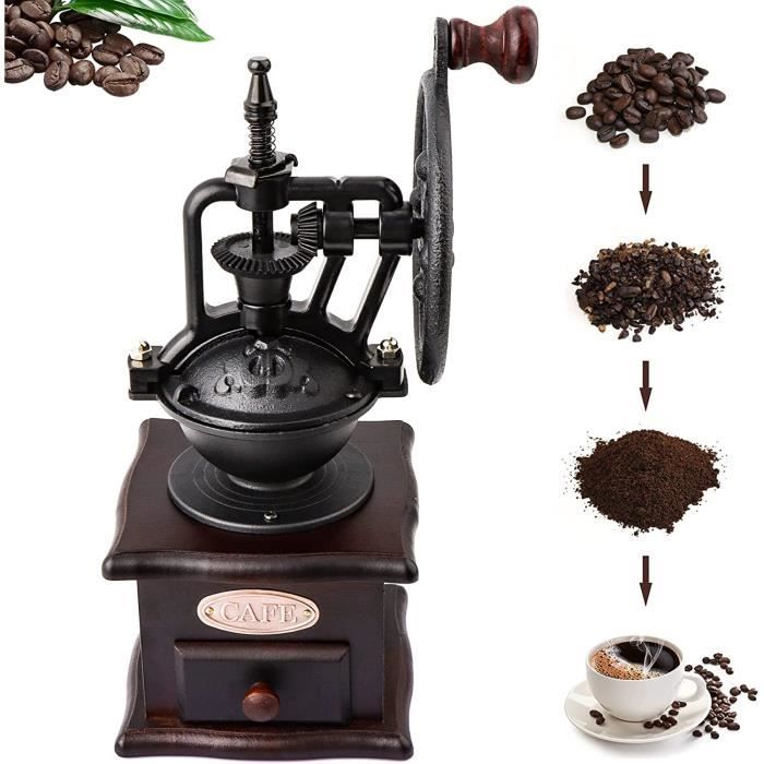 BROYEUR A CAFE Moulin à café manuel, moulin à grains de café en bois,  moulins à café à main rétro, moulin à café vintage de style