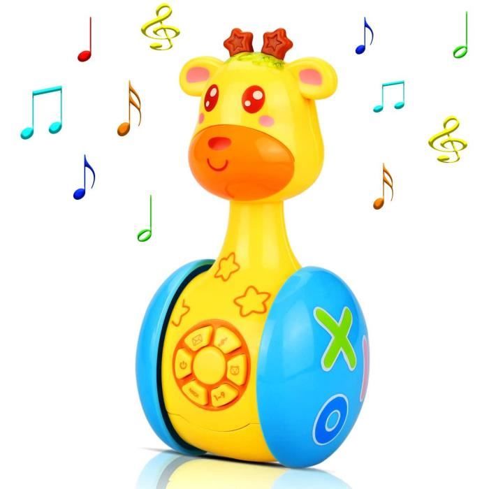 Aovowog Jouets Pour Bebe 6 Mois Plus Jeux Bebe Jouets Musical Gobelet Girafe Dessin Anime Jouets Jouets Enfants Jouet Sonore Avec Mu Cdiscount