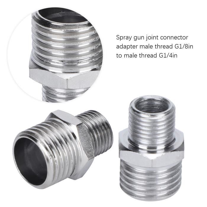 Giwnhvx 9 Pièces/Set Adaptateur D'Aérographe Accessoires De Kit De Remplacement Outil De Connecteur De Couplage Pour Compresseur Et Tuyau D' Aérographe