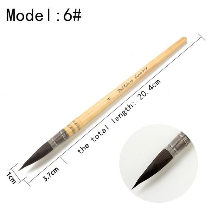 Pinceaux Miniatures Poils De Loup - Lot De 3 Tailles (0, 00, 000) - Pour Détails Fins