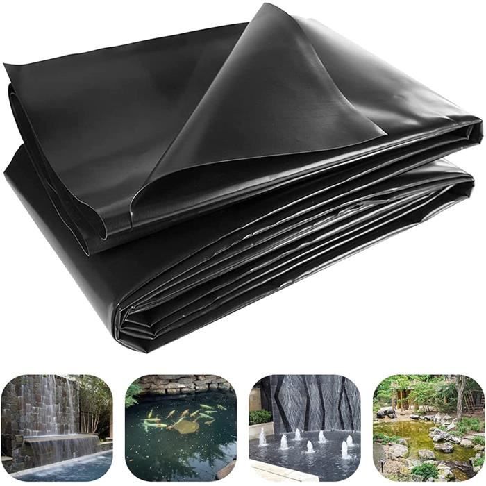 Bâche D'étang Noires, Revêtement de Bassin Flexible en PEHD Bache pour