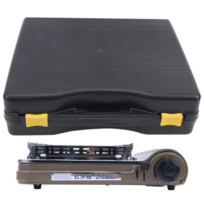 Barbecue à Gaz 1900W Kemper Grille Anti Adhesive + 16 Cartouches Gaz Camping 3701599307712