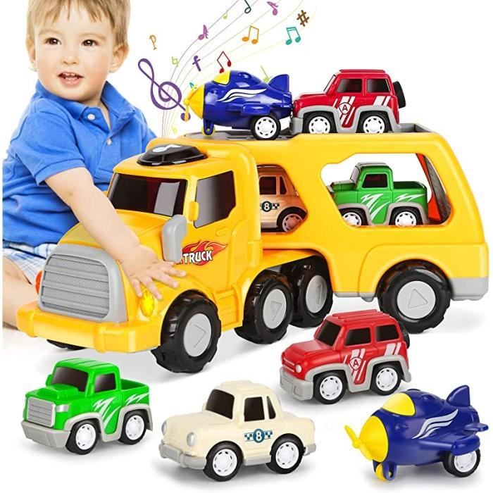 Acheter Voiture de jouets pour tout-petits – Camions porteurs de musique et  d'éclairage 5 en 1 – Jouets pour enfants de 1 à 2 ans de 12 à 18 mois, fête  de