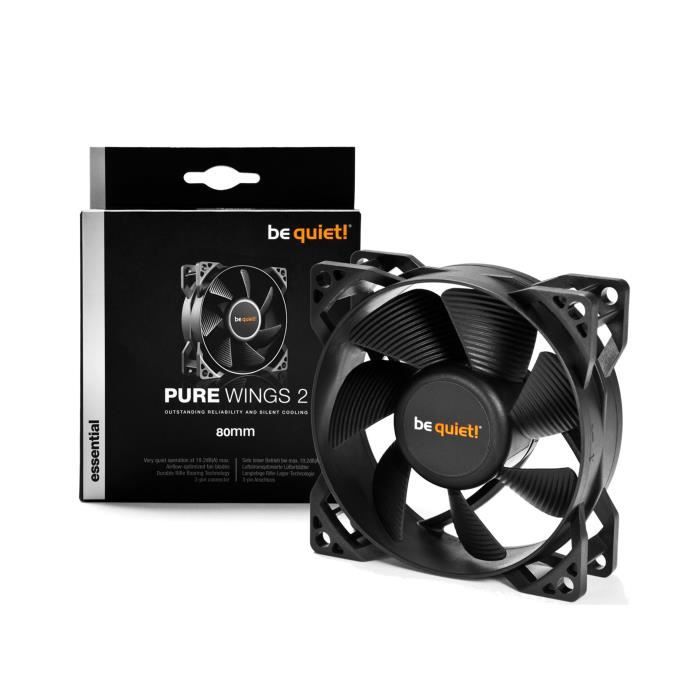 Be Quiet Ventilateur de boîtier PURE WINGS 2 – 80mm