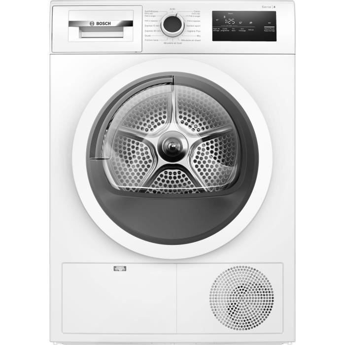 Sèche-linge à condensation BOSCH WTN85V08FR SER4 - 7 kg - Induction - L60cm - Classe B - Blanc