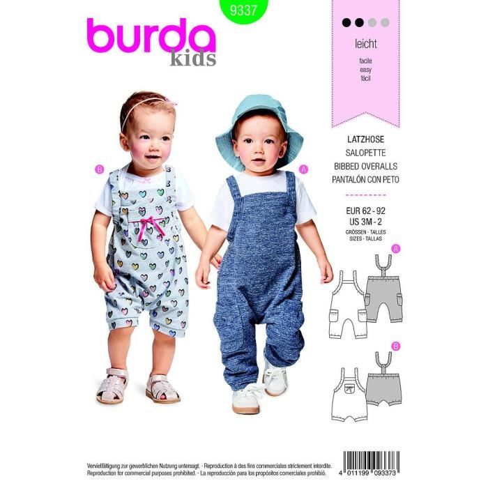 Patron Burda Kids 9337 Salopette Cdiscount Pret A Porter Patron Burda Kids 9337 Salopette Cdiscount Pret A Porter