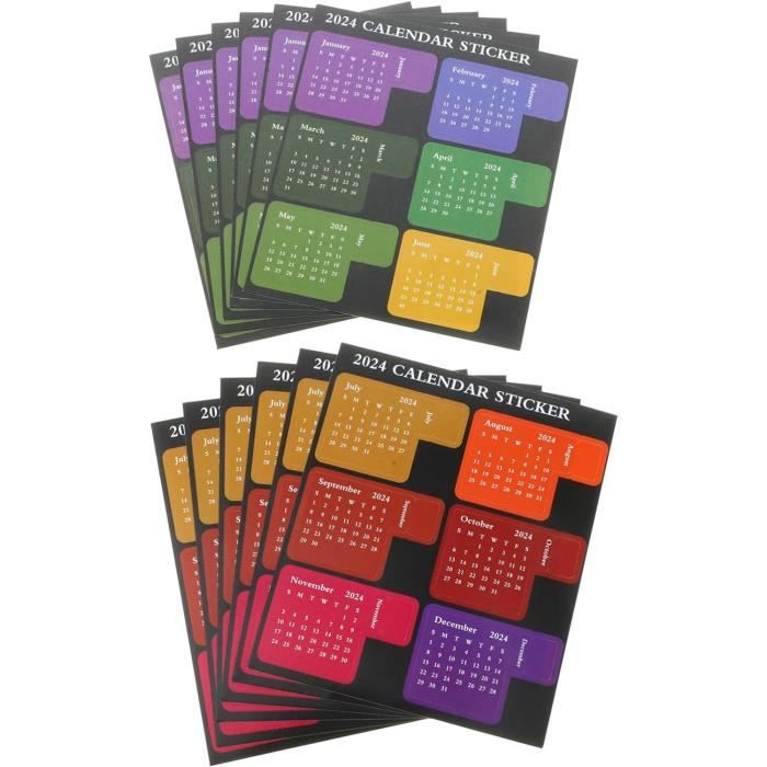 Lot De 1700+ Autocollants Pour Planificateur - Mensuels, Hebdomadaires, Quotidiens - 24 Feuilles Motifs Mignons - Pour Bullet Journal, Agenda, Calendrier (Cadeau Adulte)