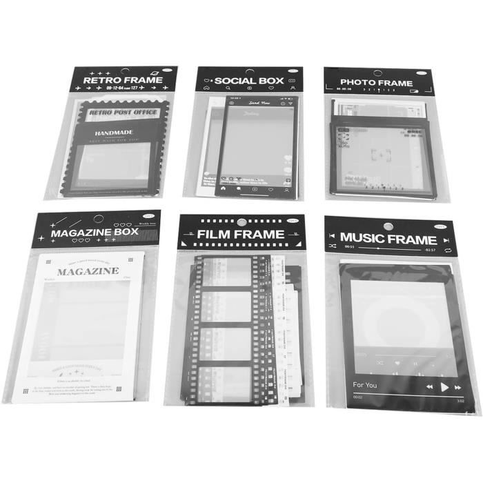 100 Autocollants Pellicule Camera Rétro - Décorations Scrapbooking Et DIY - 5 Thèmes Différents
