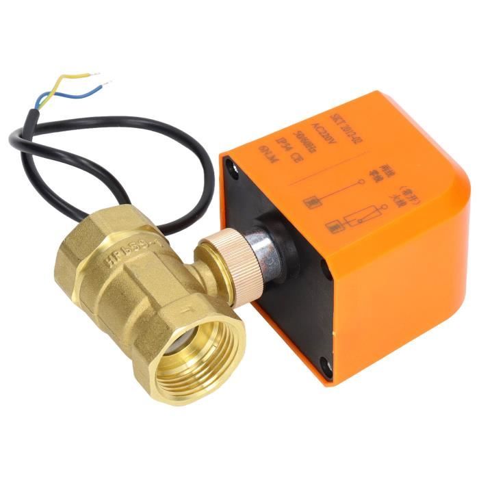 Vanne Motorisée 2 Voies DN40 1-1/2" – Électrique Laiton 220V/12V/24V – Commande 2 Points – Robinet Boule Automatique