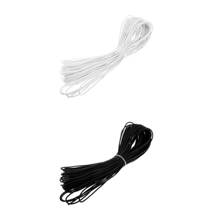 Corde élastique Ronde En Nylon 4mm X 20m - Parfaite Pour Lacets, Bagages, Tentes Et Bâches