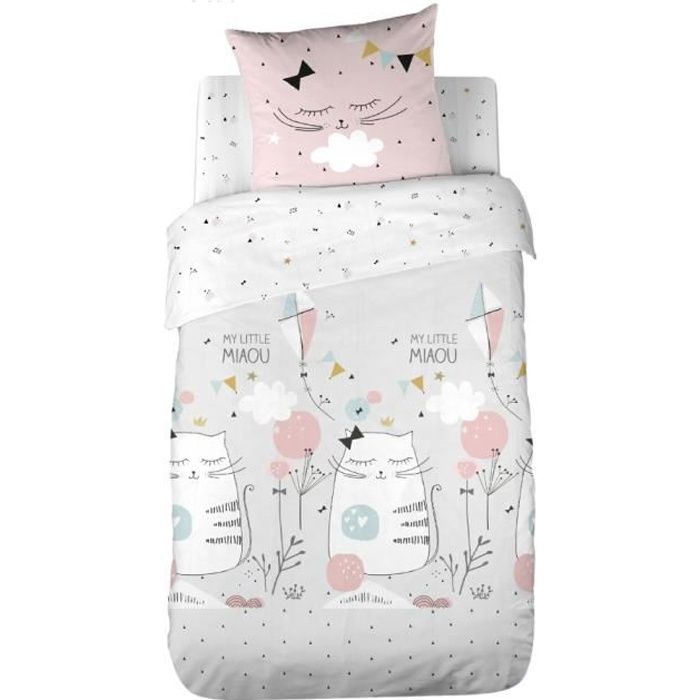 Parure De Lit Enfant Chat Rose Housse De Couette 100 Coton 140x0 Cm Avec 1 Taie 63x63 Cm Cdiscount Maison Parure De Lit Enfant Chat Rose Housse De Couette 100 Coton 140x0 Cm Avec 1 Taie 63x63 Cm Cdiscount Maison