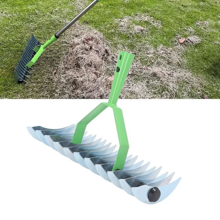 Râteau à Gazon Starbover 152 Cm - Outil Jardin Pour Ramasser Feuilles, Herbe - Manche Long, Robuste