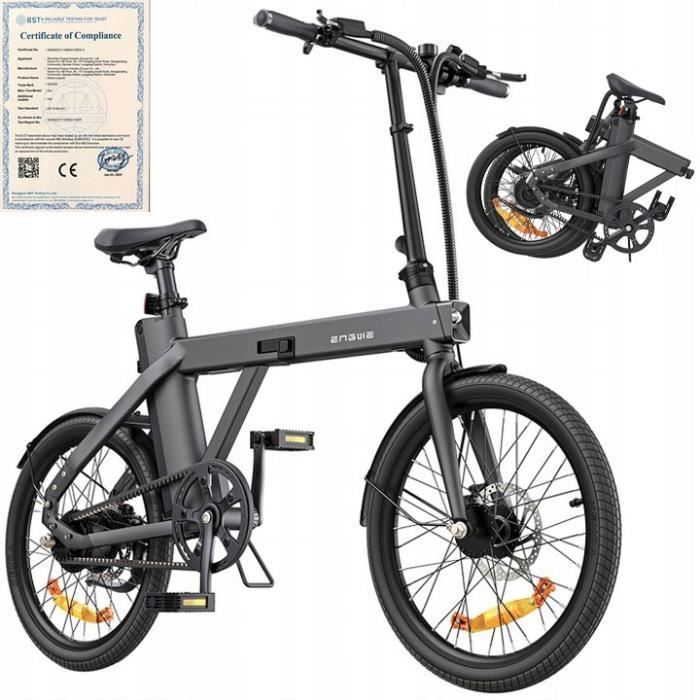 Engwe P20 velo electrique 25KM H 36V 9.6AH 350W roue 20 Velo electrique pliant noir Cdiscount Sport