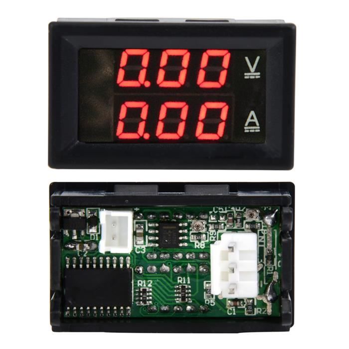 Voltmetro Digitale LCD A 3 Cifre, Colore Blu, DC 3-30V. Tester Universale.