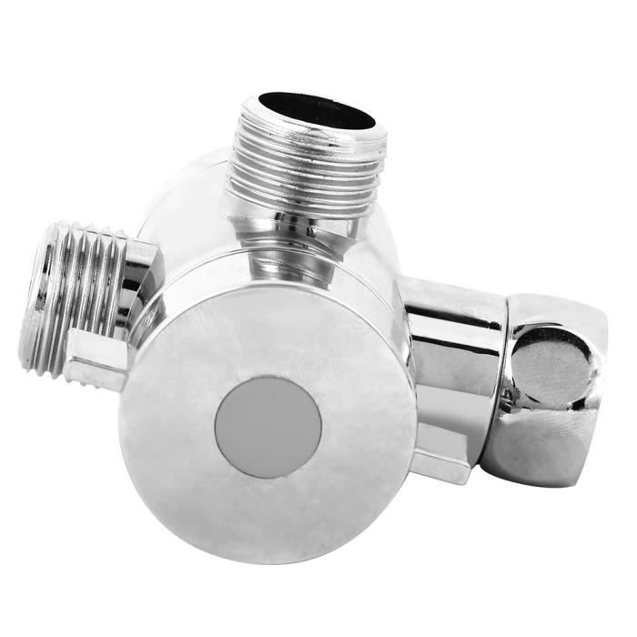 Vanne De Dérivation Douche- Valve 3 Voies En Laiton Massif Avec Adaptateur En T G1/2",Déviateur