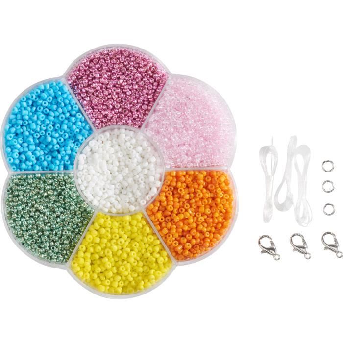 Set de perles « Rocailles » Multicolore