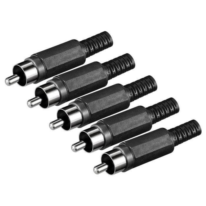 X2 Prise RCA Femelle à Souder Rouge Et Noire Stéréo Fiche Connecteur Soudure - ADAPTOUT Marque FRANÇAISE