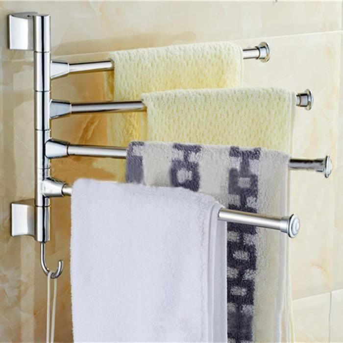 Porte-serviettes Mural Bagnoxx - Acier Inoxydable - Design Moderne
