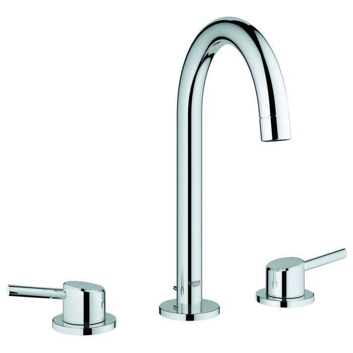 Grohe Mélangeur lavabo - CONCETTO - 3 trous - bec fixe - couleur Gris - finition