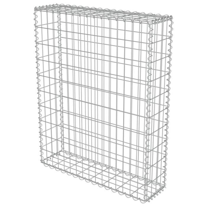 mewmewcat Gabion pour Pierres 180 x 90 x 50 cm Gabions M/étalliques D/éco Jardin Cage Cl/ôTure D/éCorative Cl/ôture de Jardin Panier /à Pierres