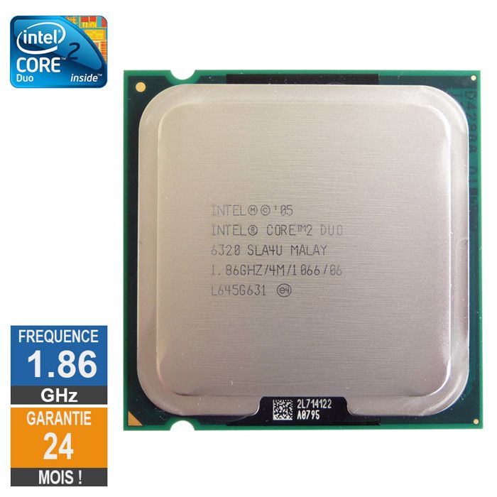 Vente Processeur PC Processeur Intel Core 2 Duo E6320 1.86GHz SLA4U PLGA775 4Mo pas cher Vente Processeur PC Processeur Intel Core 2 Duo E6320 1.86GHz SLA4U PLGA775 4Mo pas cher