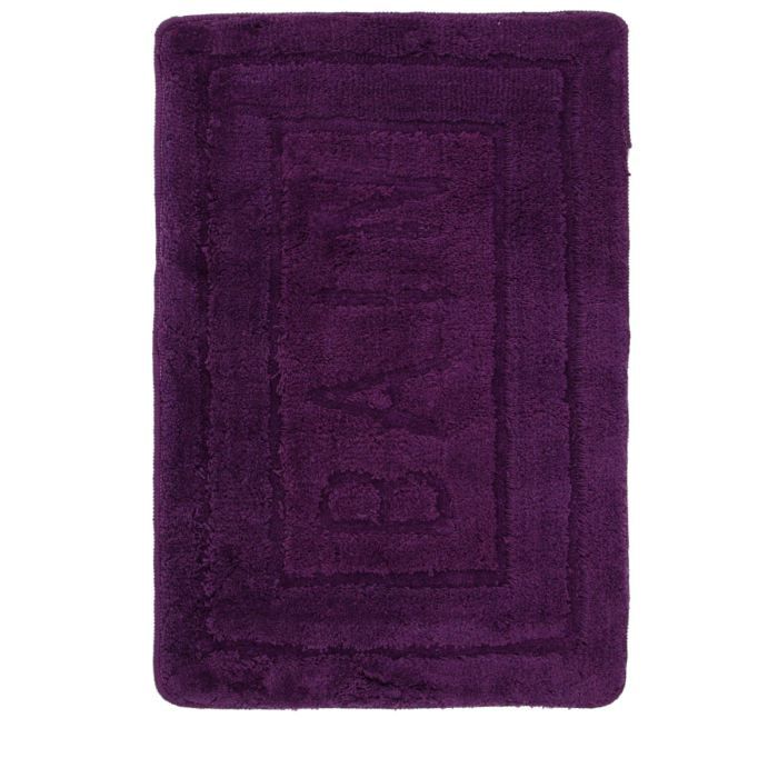 Tapis Salle De Bain Violet 90x60cm Achat Vente Tapis De Bain