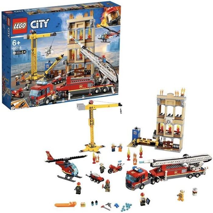 LEGO City - Les pompiers du centre-ville - 60216 - Jeu de construction -  Cdiscount Jeux - Jouets