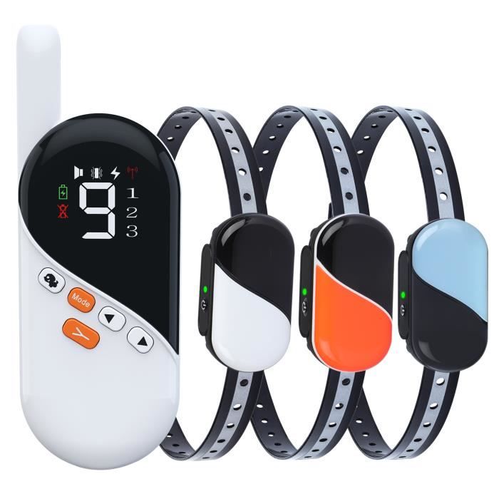 Meilleurs prix pour Collier de Dressage pour 3 Chiens avec Télécommande - MASBRILL - Bip, Vibration, Choc - Rechargeable et Étanche