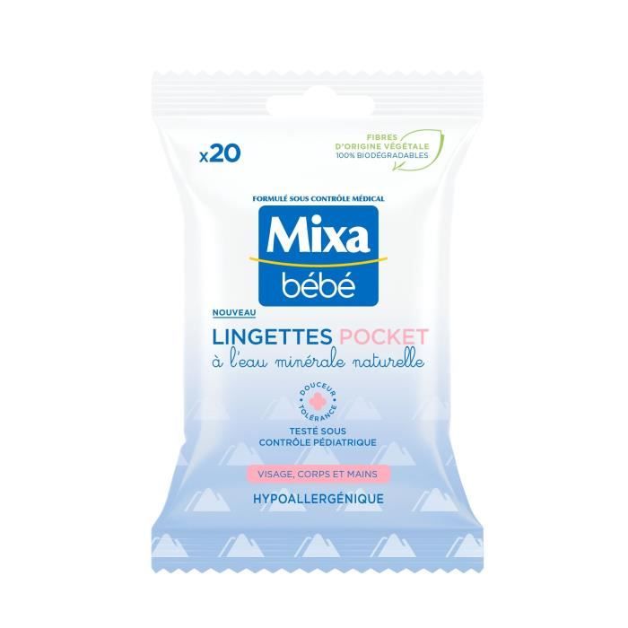 Mixa Lingettes Bebe A L Eau Minerale Naturelle Pocket Pieces Cdiscount Au Quotidien